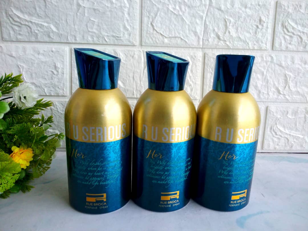 Afnan Rue Broca Body Sprays, R u serious, Oh Tiara Ruby, En Route, Touche, Pride Pour Femme, Pride pour homme, Theoreme, R u Serious Pour Homme