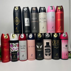 Maison Alhambra Body Spray 200ml, La Vita Belle Intensa, Baroque Rouge Extrait, Man Black Edition, Victoria Flower, Voices, Avant, Candid